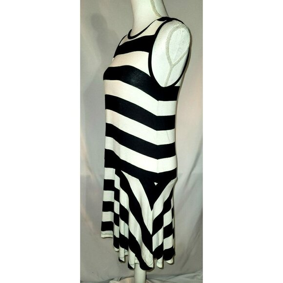 Loft A-line Sheath Striped Knit Sleeveless Dress - Size Small - Picture 3 of 8